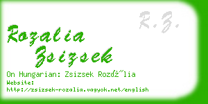 rozalia zsizsek business card